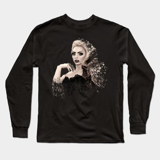 Alyssa Edwards Long Sleeve T-Shirt by fsketchr